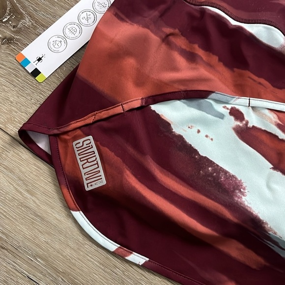 Smartwool Women's Active Lined Shorts Horizon Print New - Picture 8 of 13